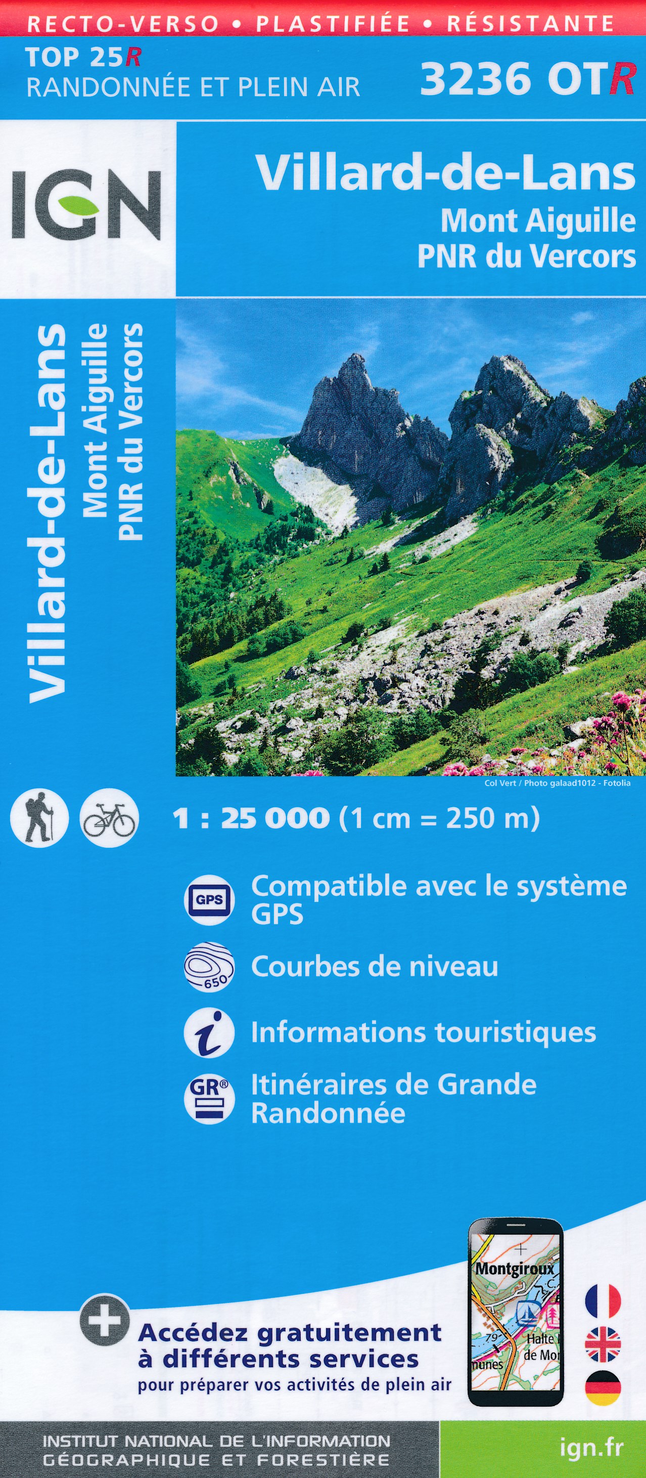 Online bestellen: Wandelkaart - Topografische kaart 3236OTR Villard-de-Lans | IGN - Institut Géographique National