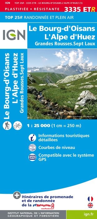Online bestellen: Wandelkaart - Topografische kaart 3335ETR Le Bourg-d'Oisans - L'Alpe d'Huez | IGN - Institut Géographique National
