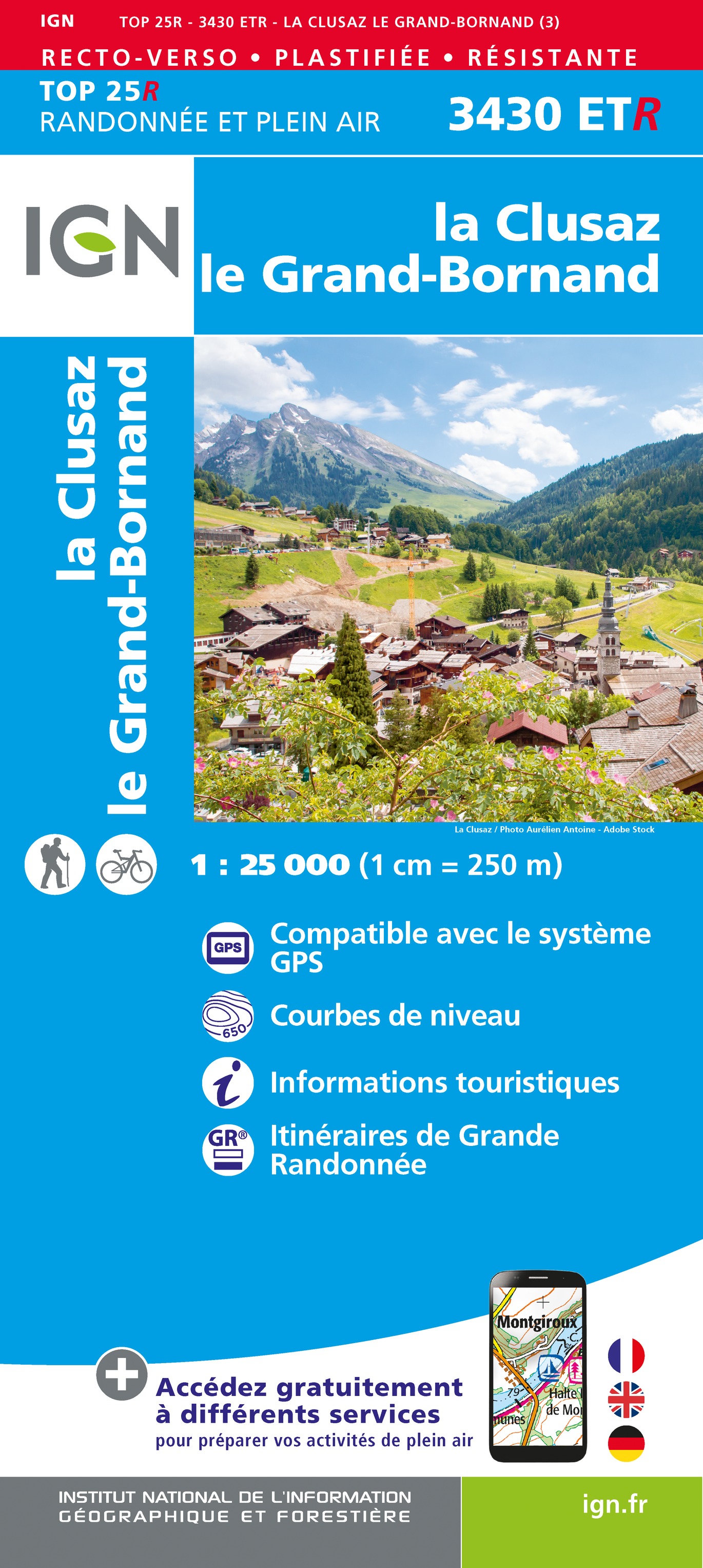 Online bestellen: Wandelkaart - Topografische kaart 3430ETR La Clusaz - le Grand-Bornand | IGN - Institut Géographique National
