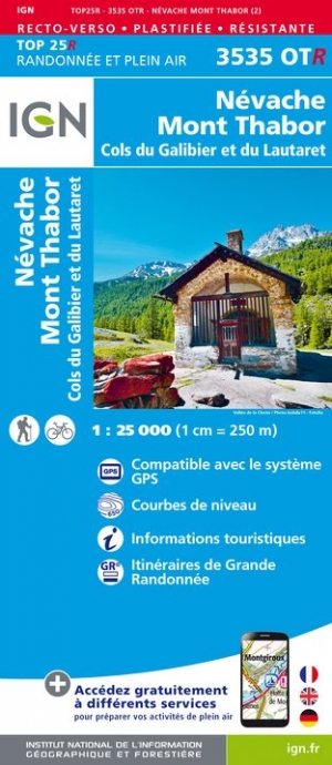 Online bestellen: Wandelkaart - Topografische kaart 3535OTR Névache - Mont Thabor | IGN - Institut Géographique National