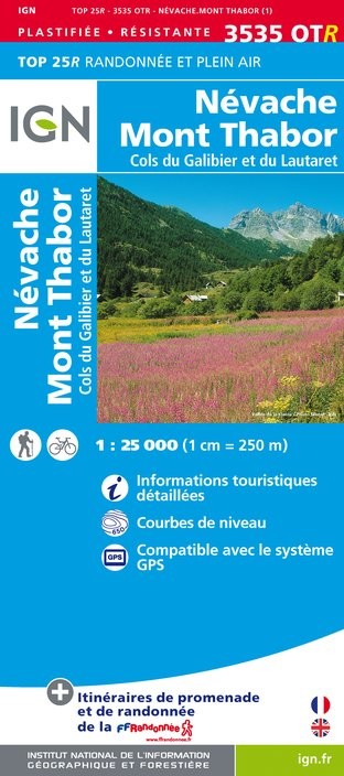 Wandelkaart 3535OTR - 3535 OTR Nevache, Mont Thabor, Col du Galibier, Bardonecchia (I), Valloire - Franse Alpen | IGN | 