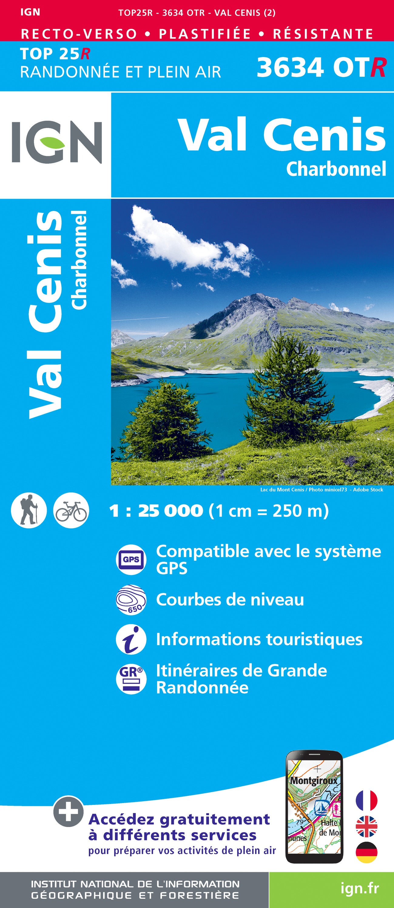 Online bestellen: Wandelkaart - Topografische kaart 3634OTR Val Cenis | IGN - Institut Géographique National