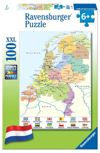 Kinderpuzzel Nederland XXL 100 stukjes CITO | Ravensburger de zwerver