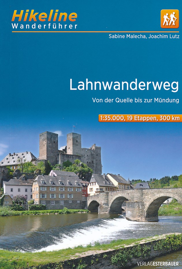 Online bestellen: Wandelgids Hikeline Lahnwanderweg | Esterbauer