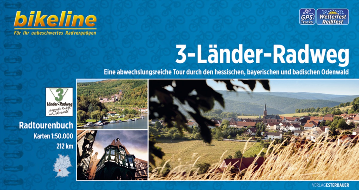 Online bestellen: Fietsgids Bikeline 3-Länder-Radweg | Esterbauer