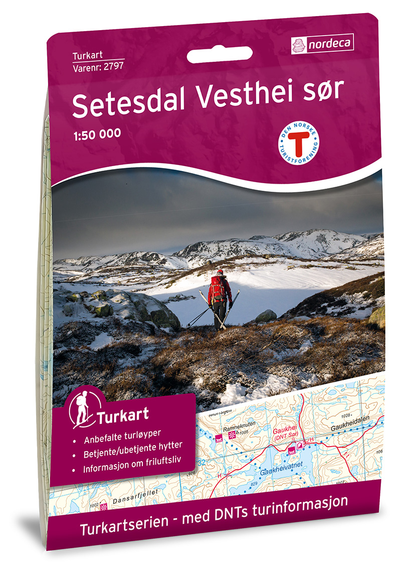 Online bestellen: Wandelkaart 2797 Turkart Setesdal Vesthei Sør | Nordeca