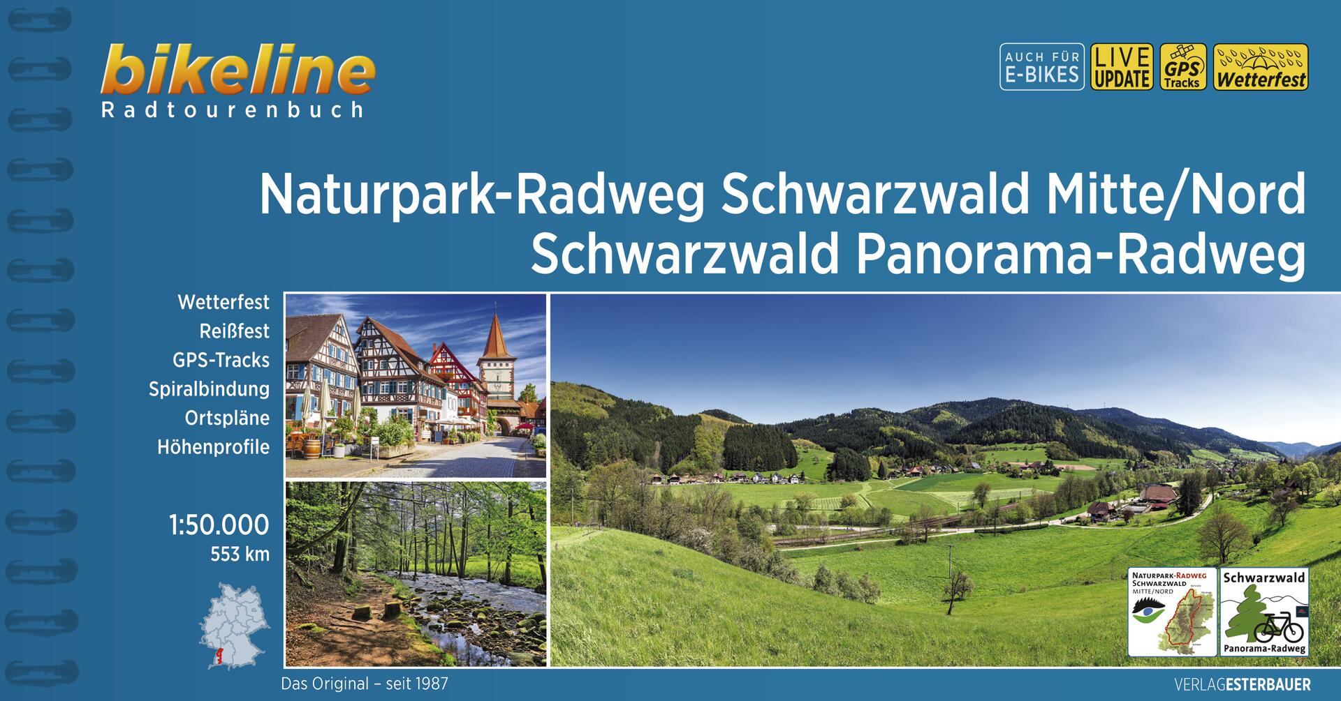 Online bestellen: Fietsgids Bikeline Naturpark-Radweg Schwarzwald Mitte - Nord | Esterbauer