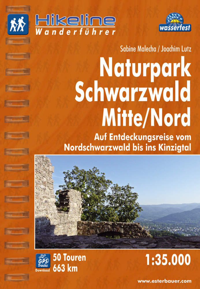 Online bestellen: Wandelgids Hikeline Wandelgids Naturpark Schwarzwald Mitte | Esterbauer