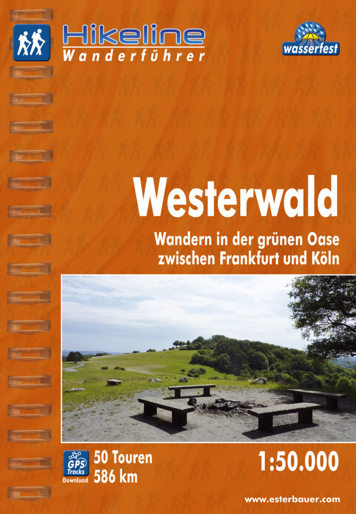 Online bestellen: Wandelgids Hikeline Westerwald | Esterbauer