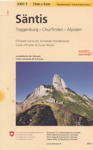 Wandelkaart 3301T Säntis - Santis | Bundesamt fur Landestopographie Zwitserland | 
