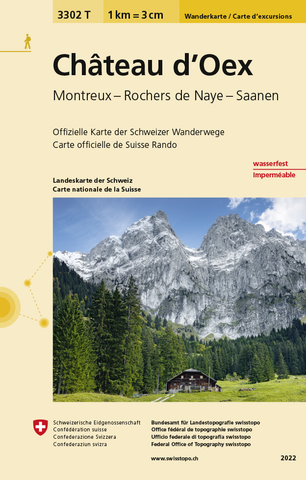 Online bestellen: Wandelkaart - Topografische kaart 3302T Château d'Oex | Swisstopo