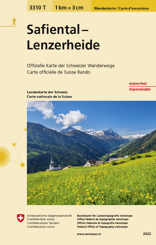 Online bestellen: Wandelkaart - Topografische kaart 3310T Safiental - Lenzerheide | Swisstopo