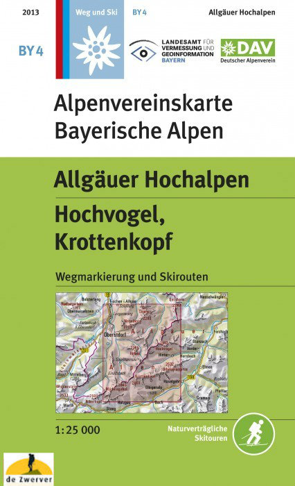 Wandelkaart BY4 Allgäuer Hochalpen, Hochvogel, Krottenkopf - Bayerische Alpen  | DAV | 