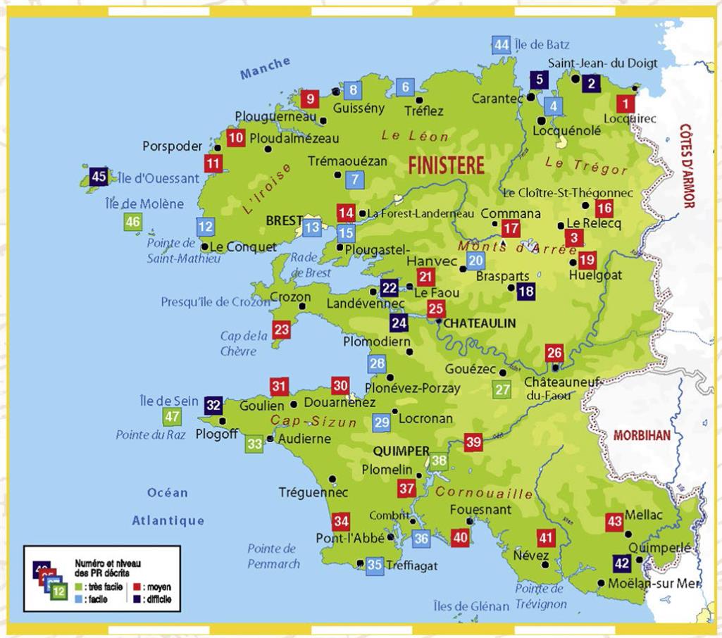 Wandelgids D029 Finistere a pied | FFRP | 9782751407659