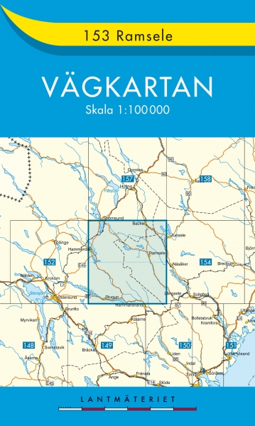 Landkaart  - wegenkaart 153 Ramsele vagkarten - Zweden | Lantmariet | 