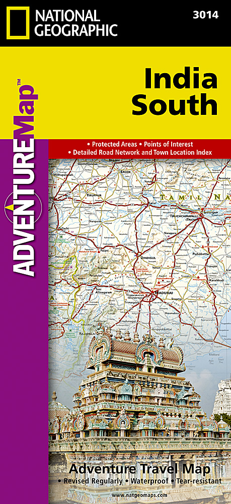 Wegenkaart – landkaart 3014 Adventure Map India South – Zuid | National Geographic