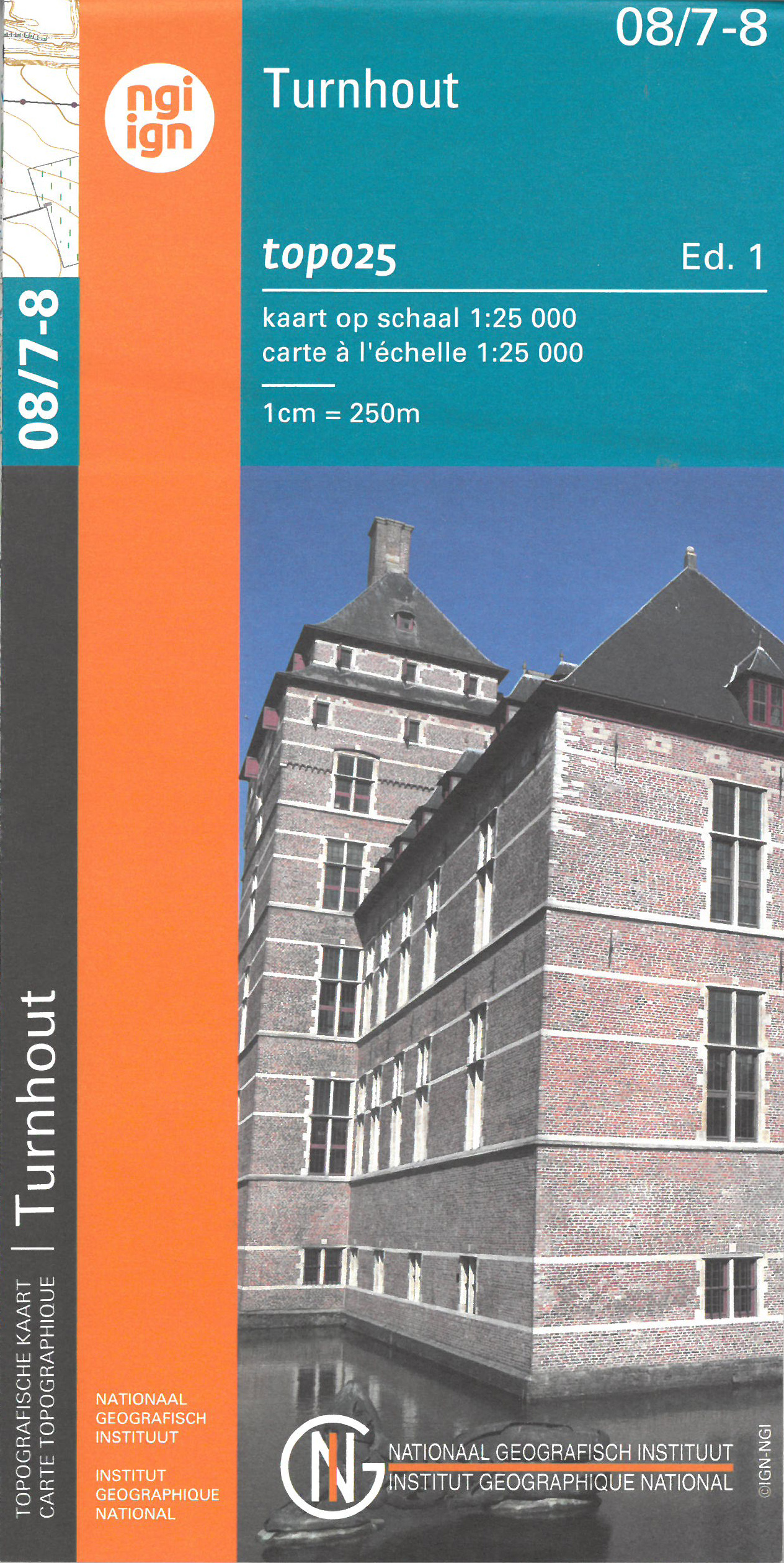 Online bestellen: Wandelkaart - Topografische kaart 08/7-8 Topo25 Turnhout | NGI - Nationaal Geografisch Instituut