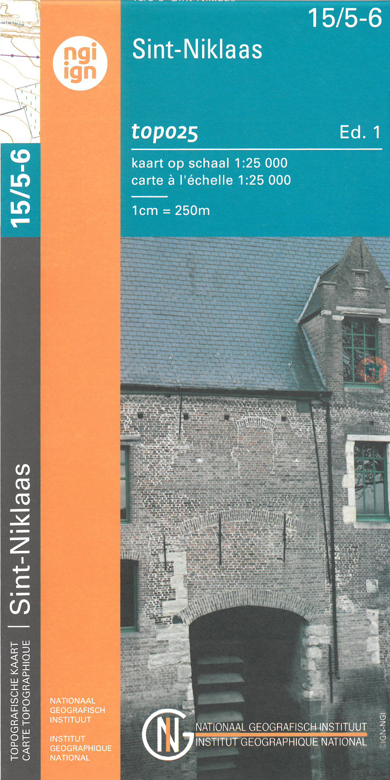 Online bestellen: Wandelkaart - Topografische kaart 15/5-6 Topo25 Sint Niklaas - Temse - Bornem | NGI - Nationaal Geografisch Instituut