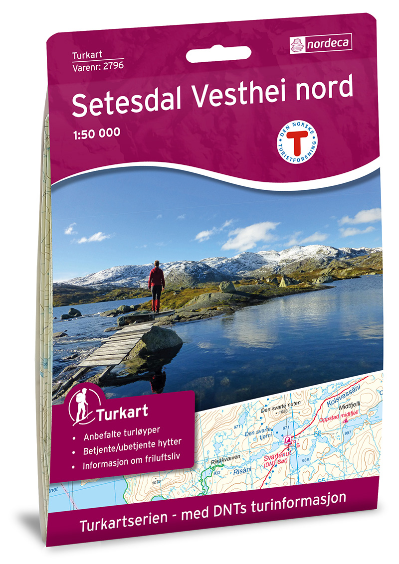 Online bestellen: Wandelkaart 2796 Turkart Setesdal Vesthei Nord | Nordeca