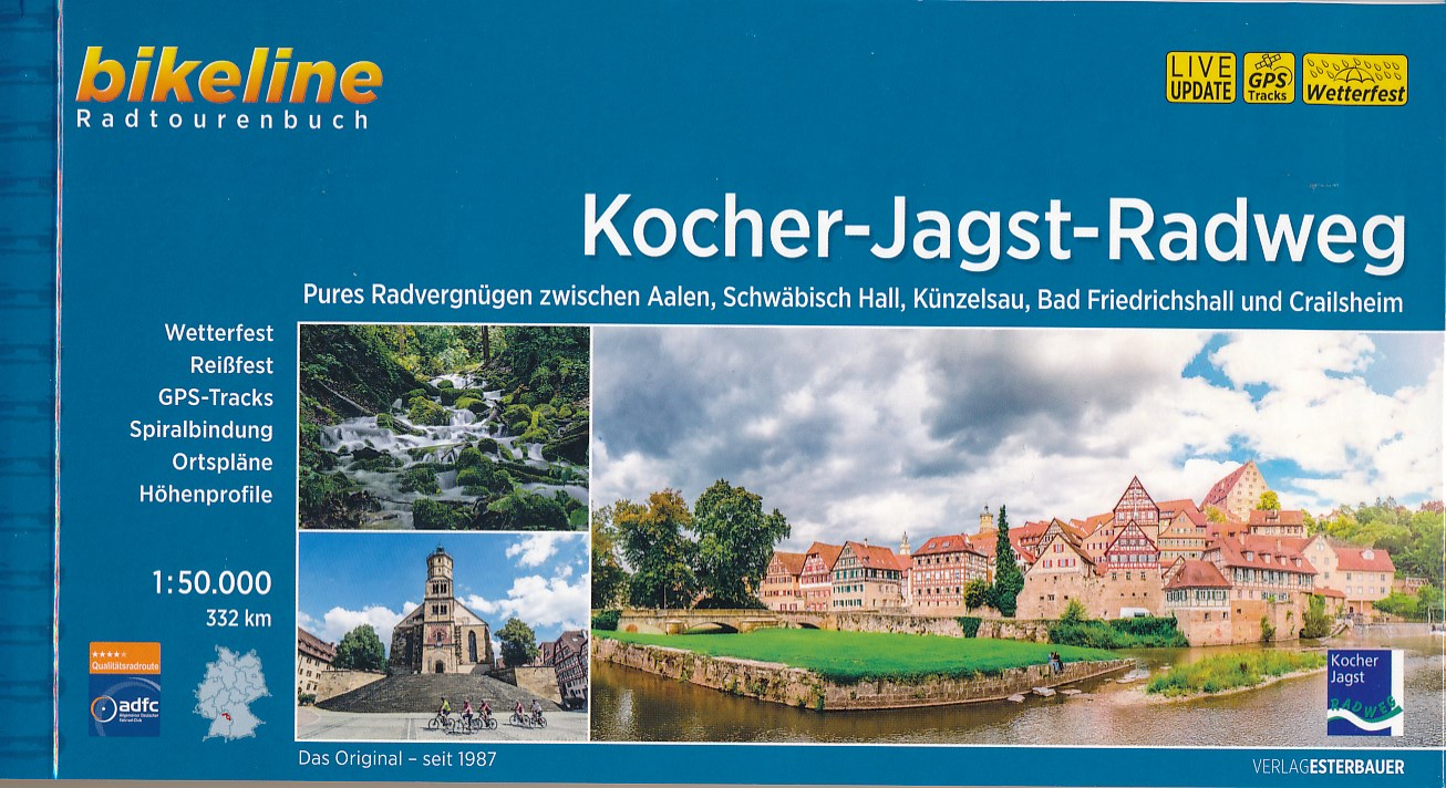 Online bestellen: Fietsgids Bikeline Kocher-Jagst-Radweg | Esterbauer