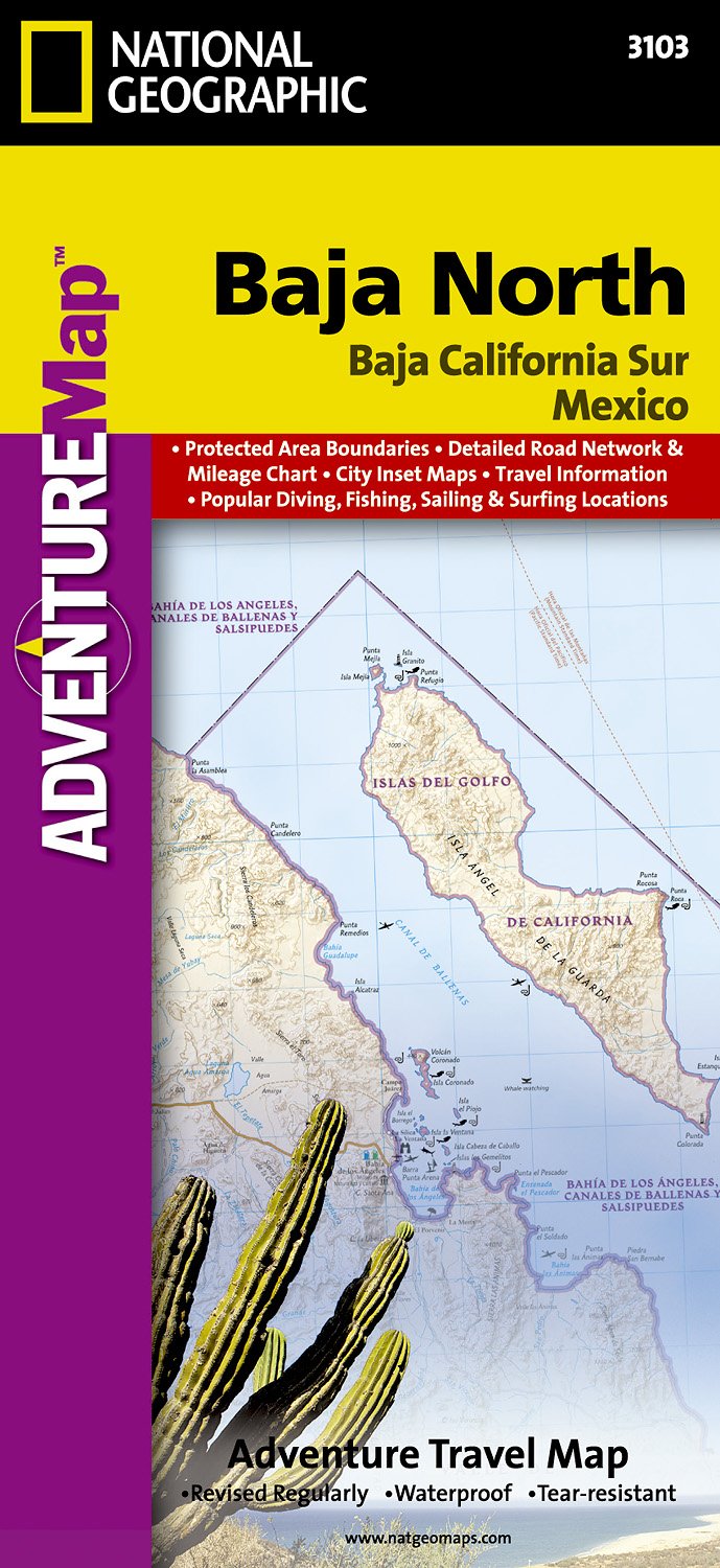 Online bestellen: Wegenkaart - landkaart 3103 Adventure Map Baja California North - Baja Californië Noord | National Geographic