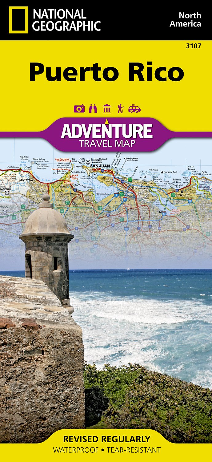 Online bestellen: Wegenkaart - landkaart 3107 Adventure Map Puerto Rico | National Geographic