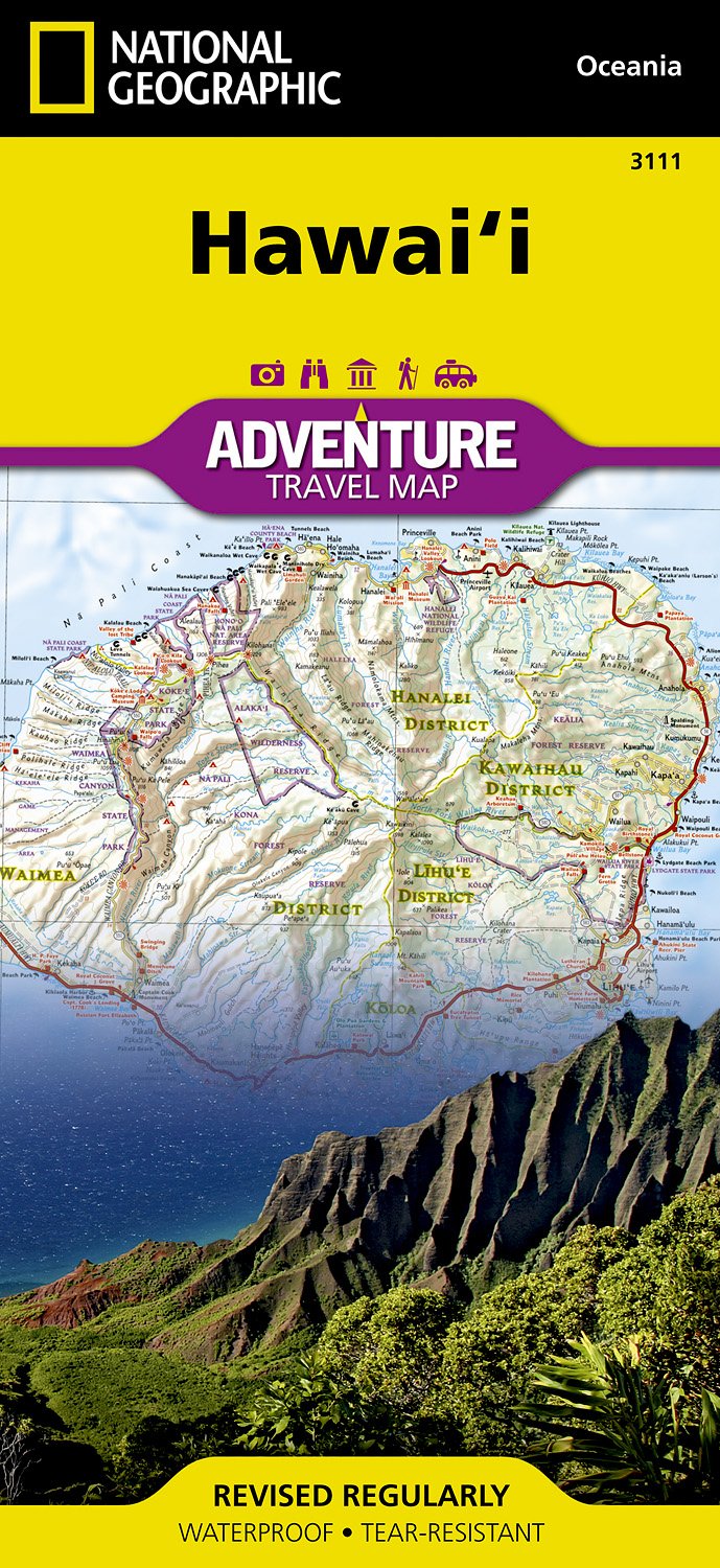 Online bestellen: Wegenkaart - landkaart 3111 Adventure Map Hawaii | National Geographic