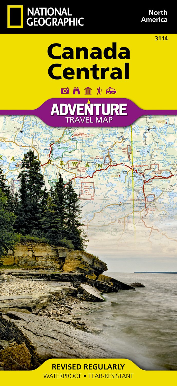 Online bestellen: Wegenkaart - landkaart 3114 Adventure Map Canada Central | National Geographic