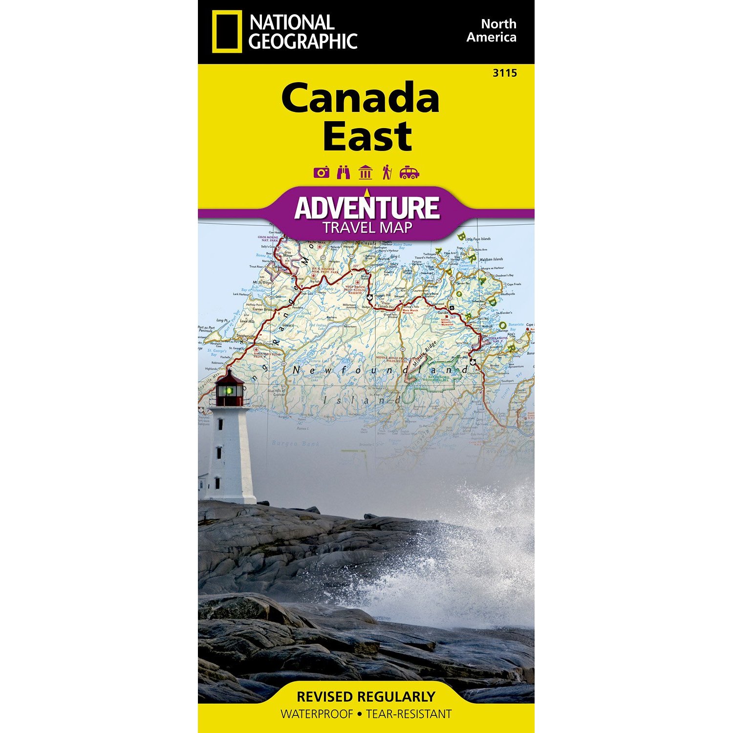 Wegenkaart - landkaart 3115 Canada East - Oost | National Geographic |