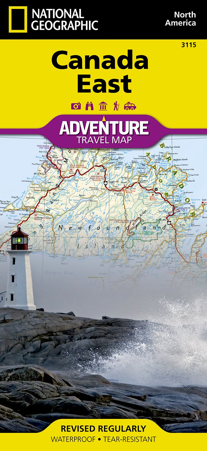 Online bestellen: Wegenkaart - landkaart 3115 Adventure Map Canada East - Oost | National Geographic
