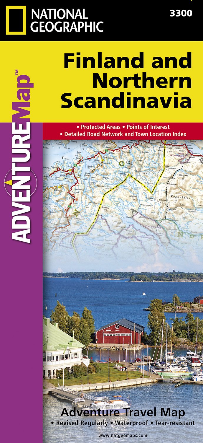 Online bestellen: Wegenkaart - landkaart 3300 Adventure Map Finland & Northern Scandinavia - Finland en noord Scandinavië | National Geographic