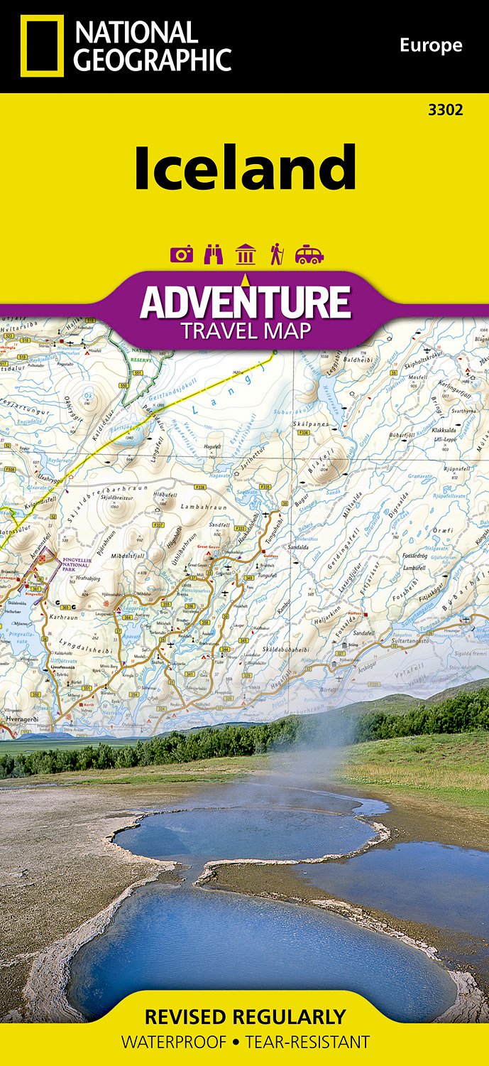 Online bestellen: Wegenkaart - landkaart 3302 Adventure Map Iceland - IJsland | National Geographic
