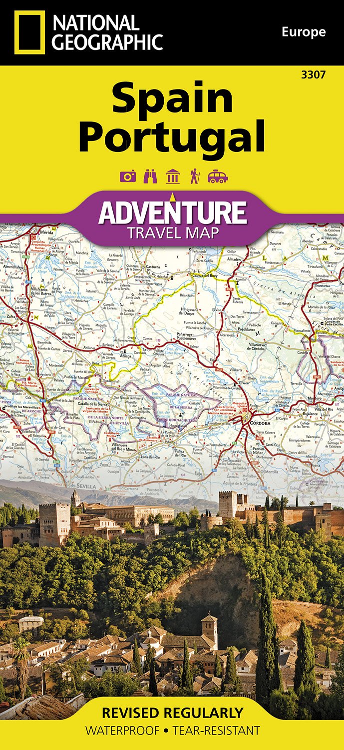 Online bestellen: Wegenkaart - landkaart 3307 Adventure Map Spain & Portugal - Spanje en Portugal | National Geographic