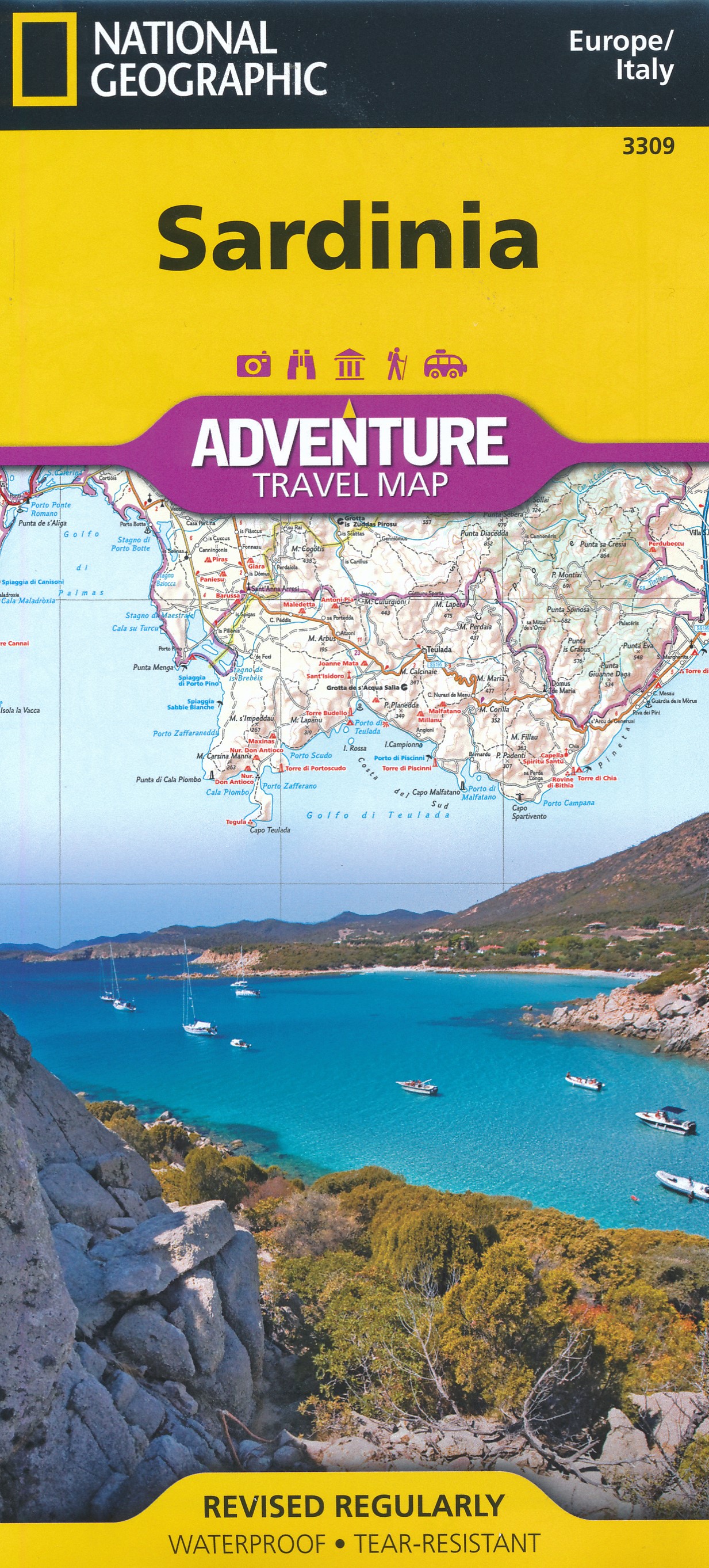 Online bestellen: Wegenkaart - landkaart 3309 Sardinia - Sardinië | National Geographic