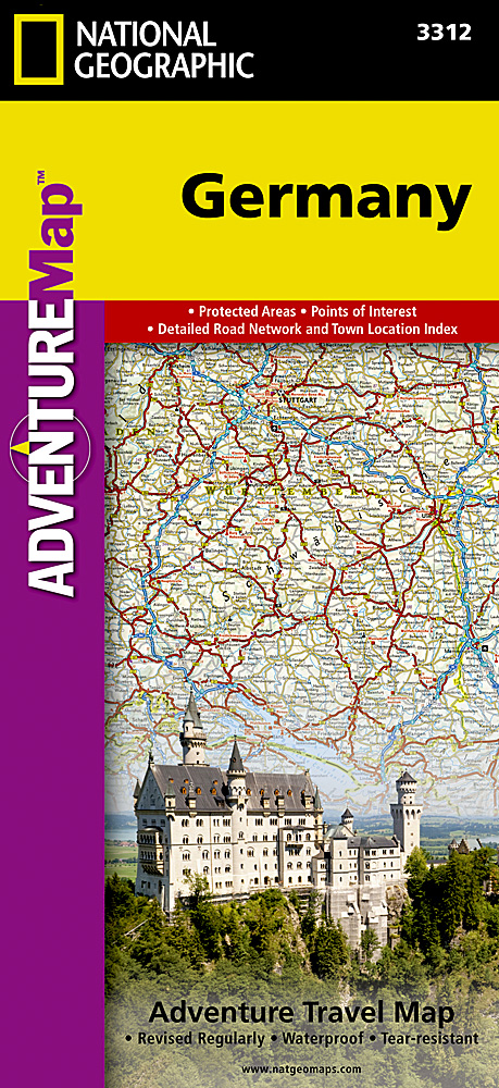 Wegenkaart – landkaart 3312 Adventure Map Germany – Duitsland | National Geographic