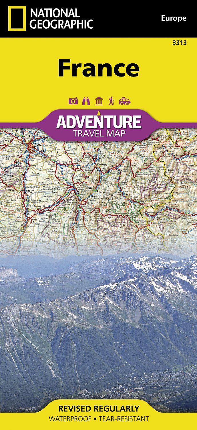 Online bestellen: Wegenkaart - landkaart 3313 Adventure Map France - Frankrijk | National Geographic