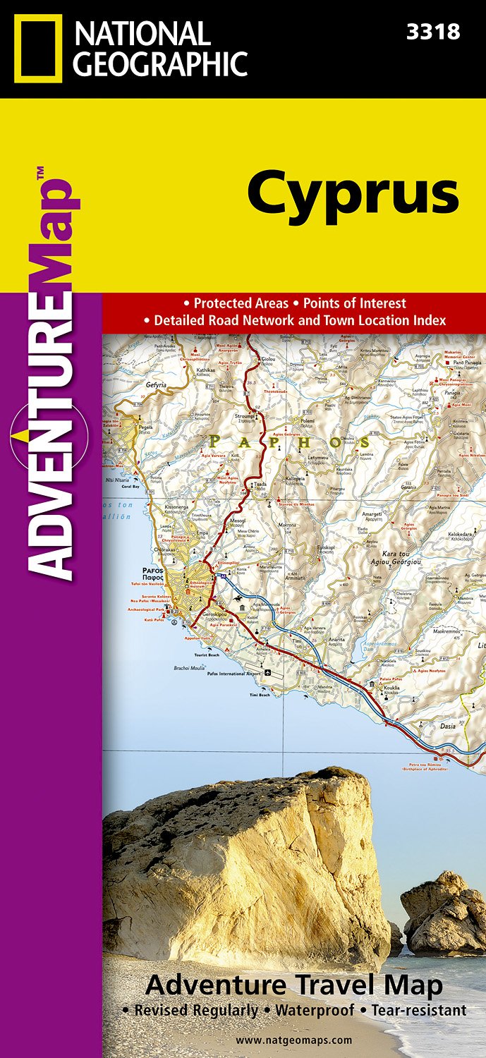 Online bestellen: Wegenkaart - landkaart 3318 Adventure Map Cyprus | National Geographic