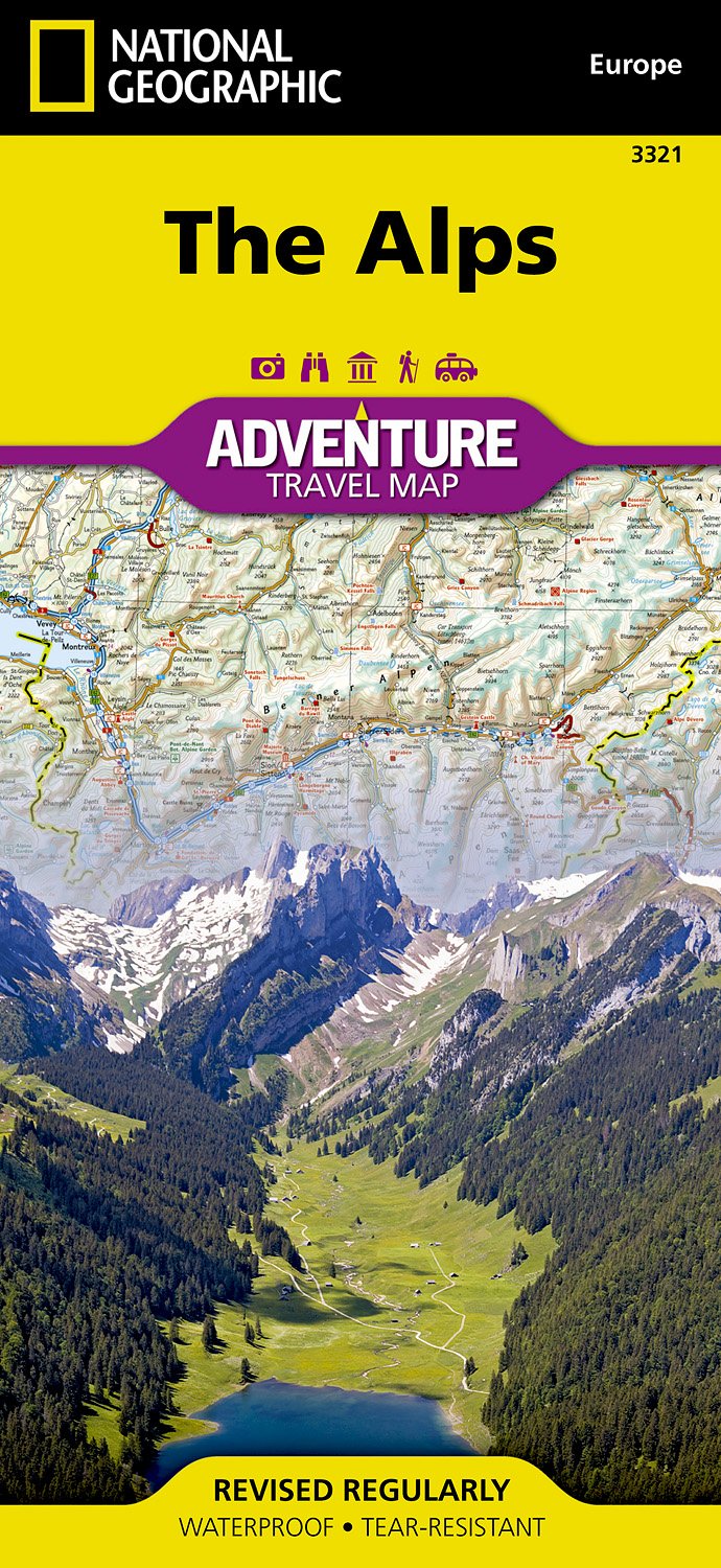 Online bestellen: Wegenkaart - landkaart 3321 Adventure Map Alps - Alpen | National Geographic