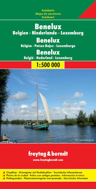Online bestellen: Wegenkaart - landkaart Benelux | Freytag & Berndt