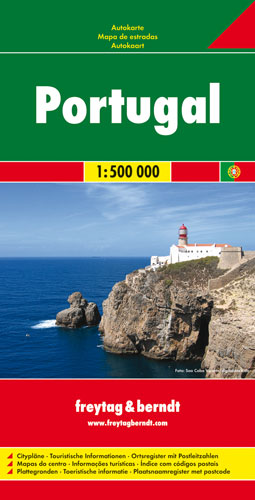 Online bestellen: Wegenkaart - landkaart Portugal | Freytag & Berndt