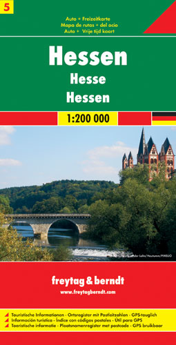 Wegenkaart – landkaart 05 Hessen | Freytag & Berndt