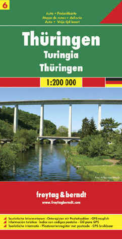 Online bestellen: Wegenkaart - landkaart 06 Thüringen | Freytag & Berndt