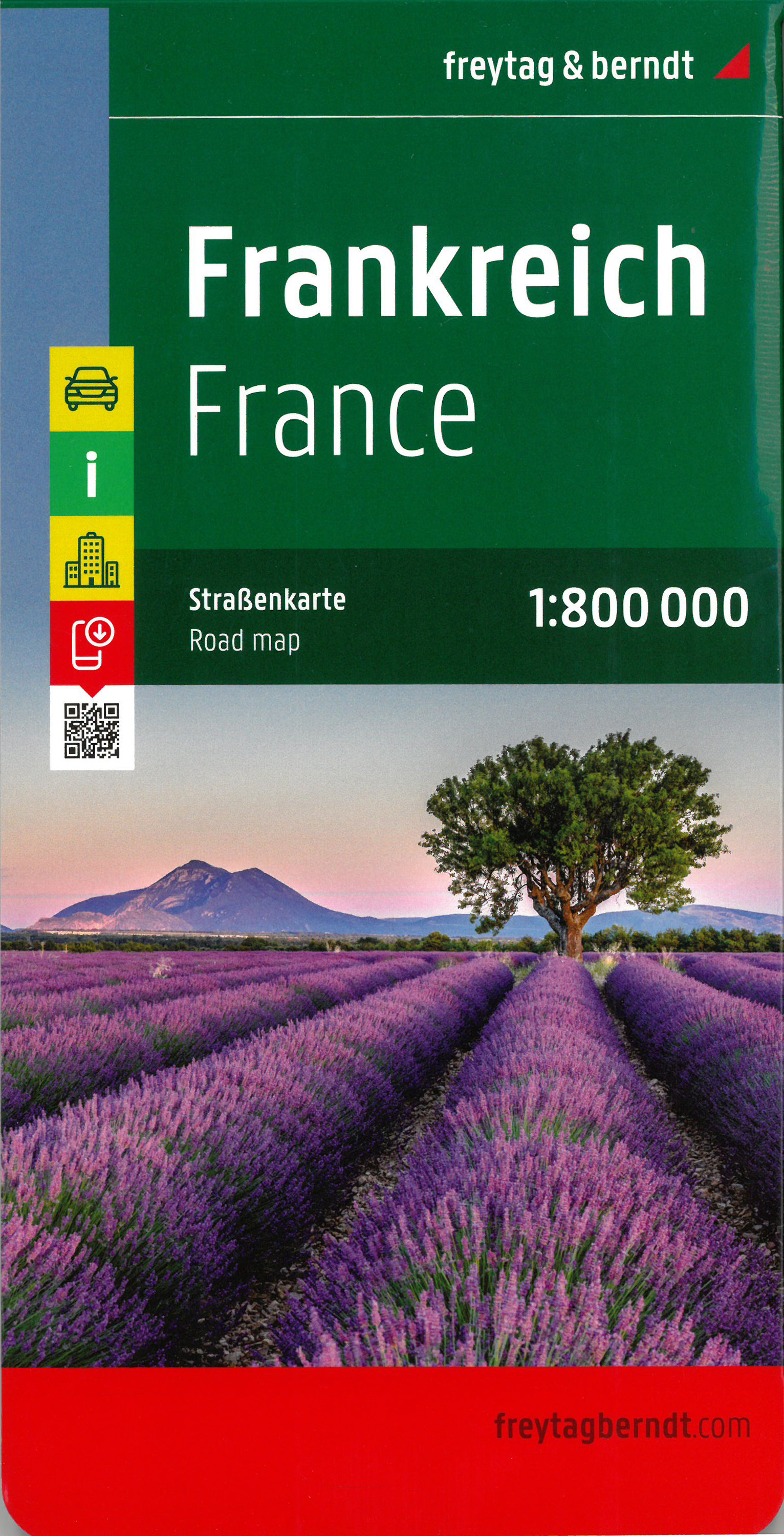 Online bestellen: Wegenkaart - landkaart Frankrijk - Frankreich | Freytag & Berndt