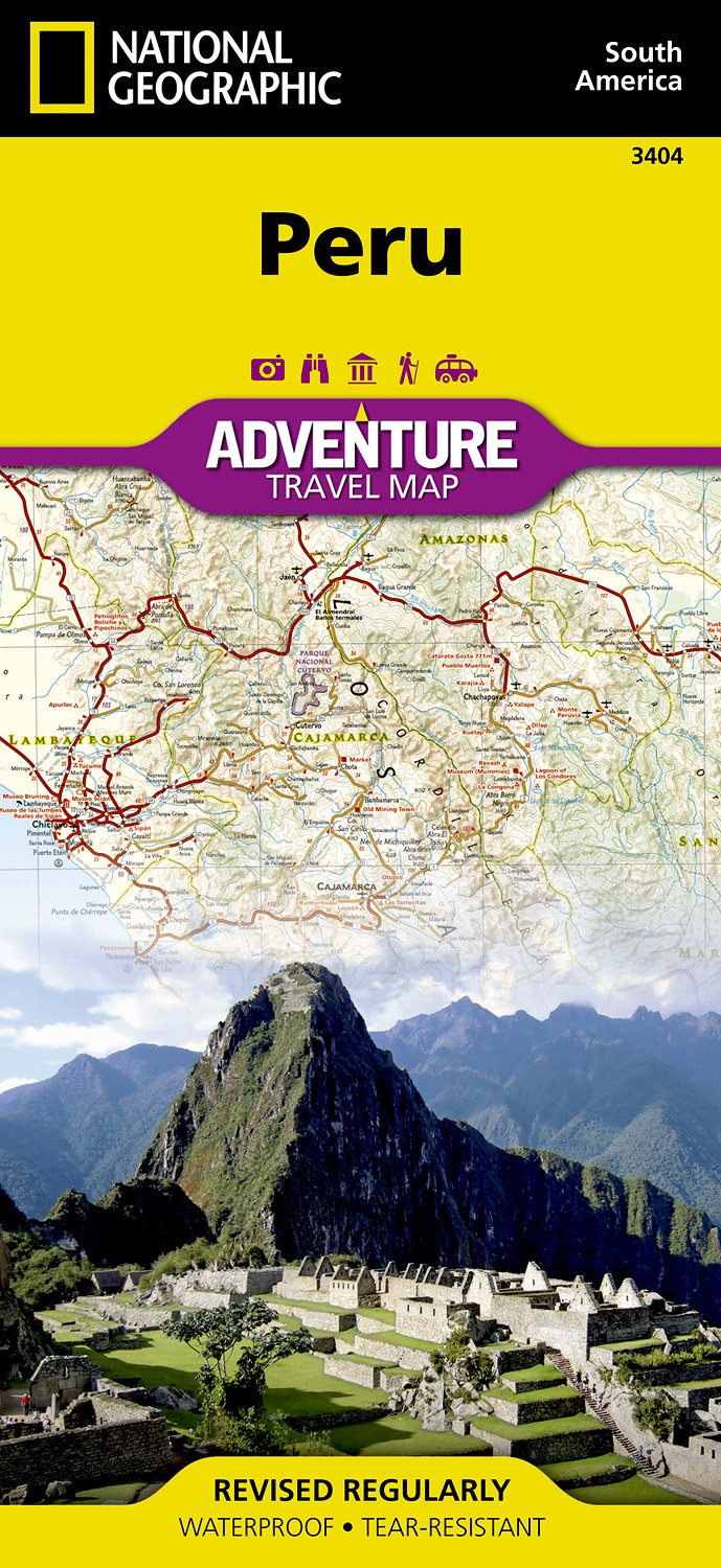 Online bestellen: Wegenkaart - landkaart 3404 Adventure Map Peru | National Geographic