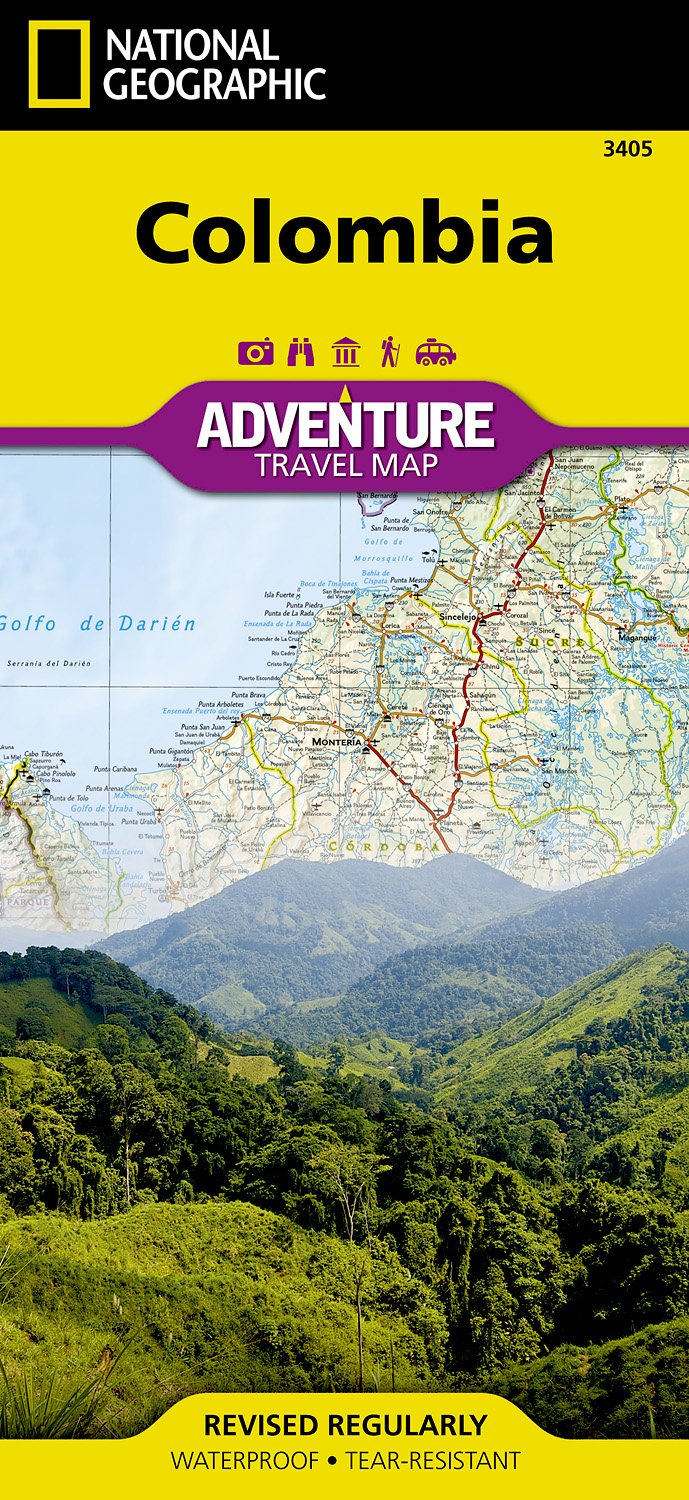 Online bestellen: Wegenkaart - landkaart 3405 Adventure Map Colombia | National Geographic