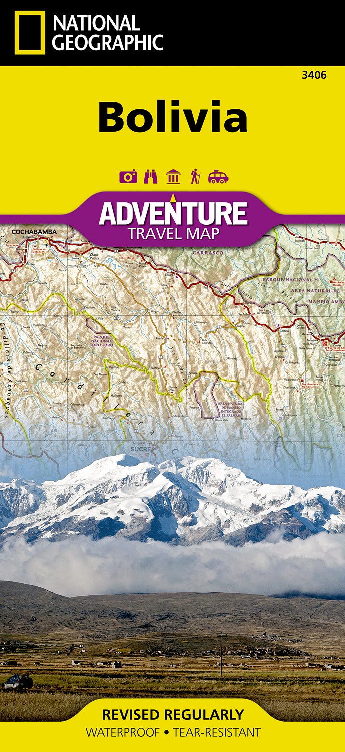 Online bestellen: Wegenkaart - landkaart 3406 Adventure Map Bolivia | National Geographic