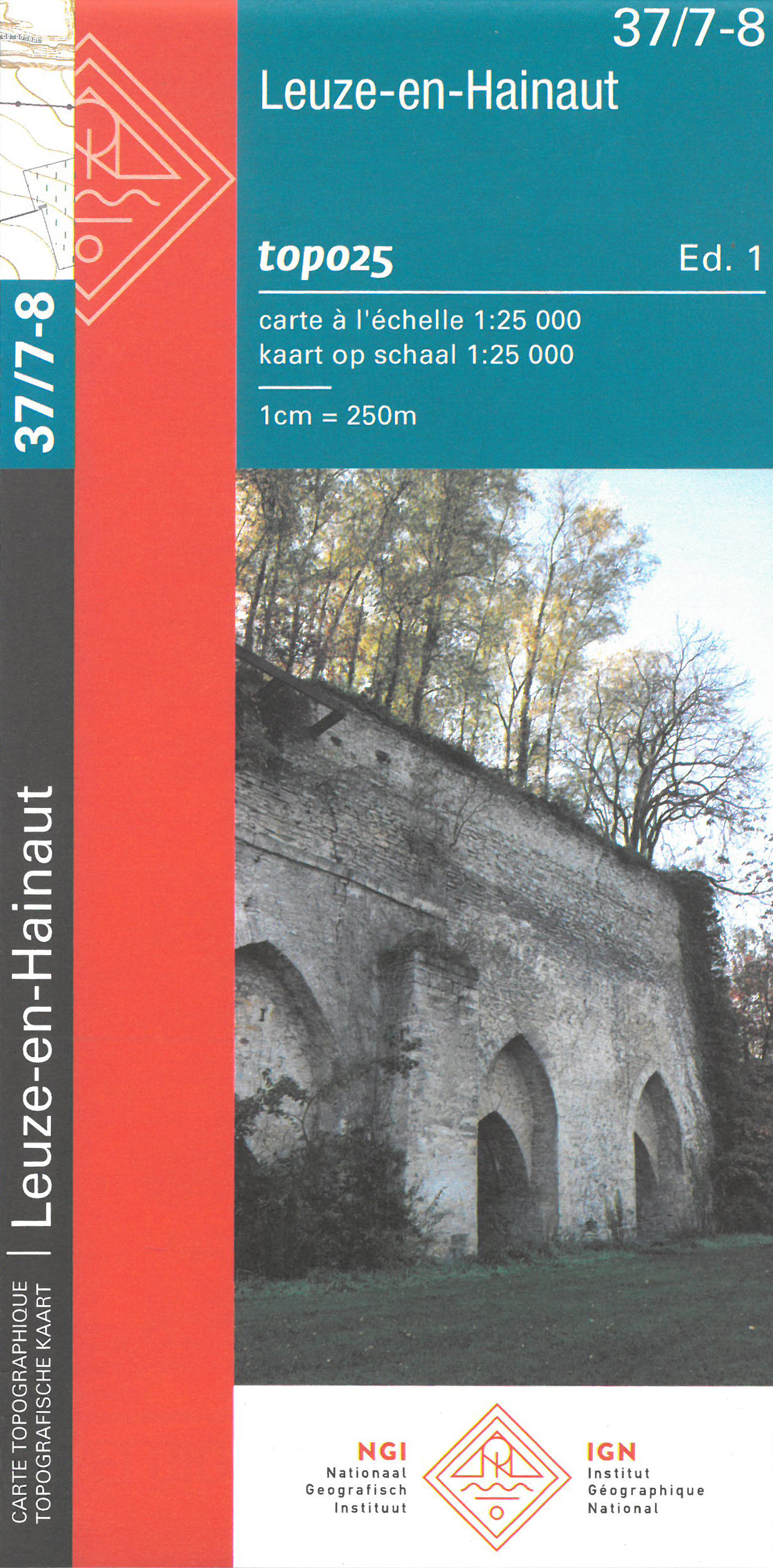 Online bestellen: Wandelkaart - Topografische kaart 37/7-8 Topo25 Leuze en Hainaut | NGI - Nationaal Geografisch Instituut