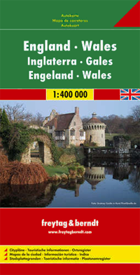 Online bestellen: Wegenkaart - landkaart Engeland - Wales | Freytag & Berndt