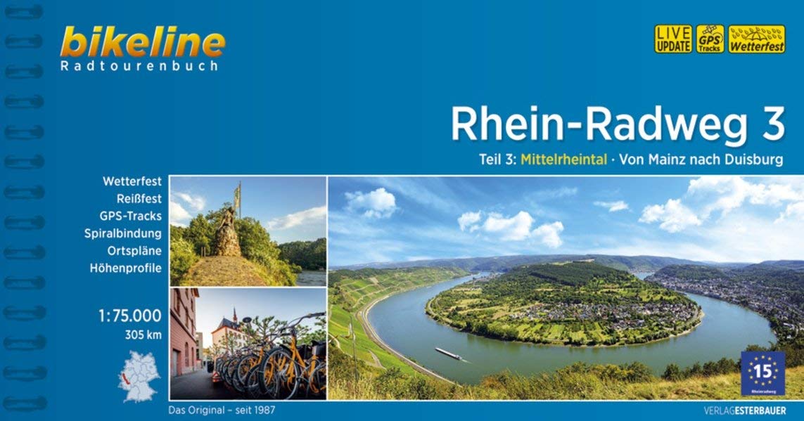 Online bestellen: Fietsgids Bikeline Rhein radweg 3 | Esterbauer