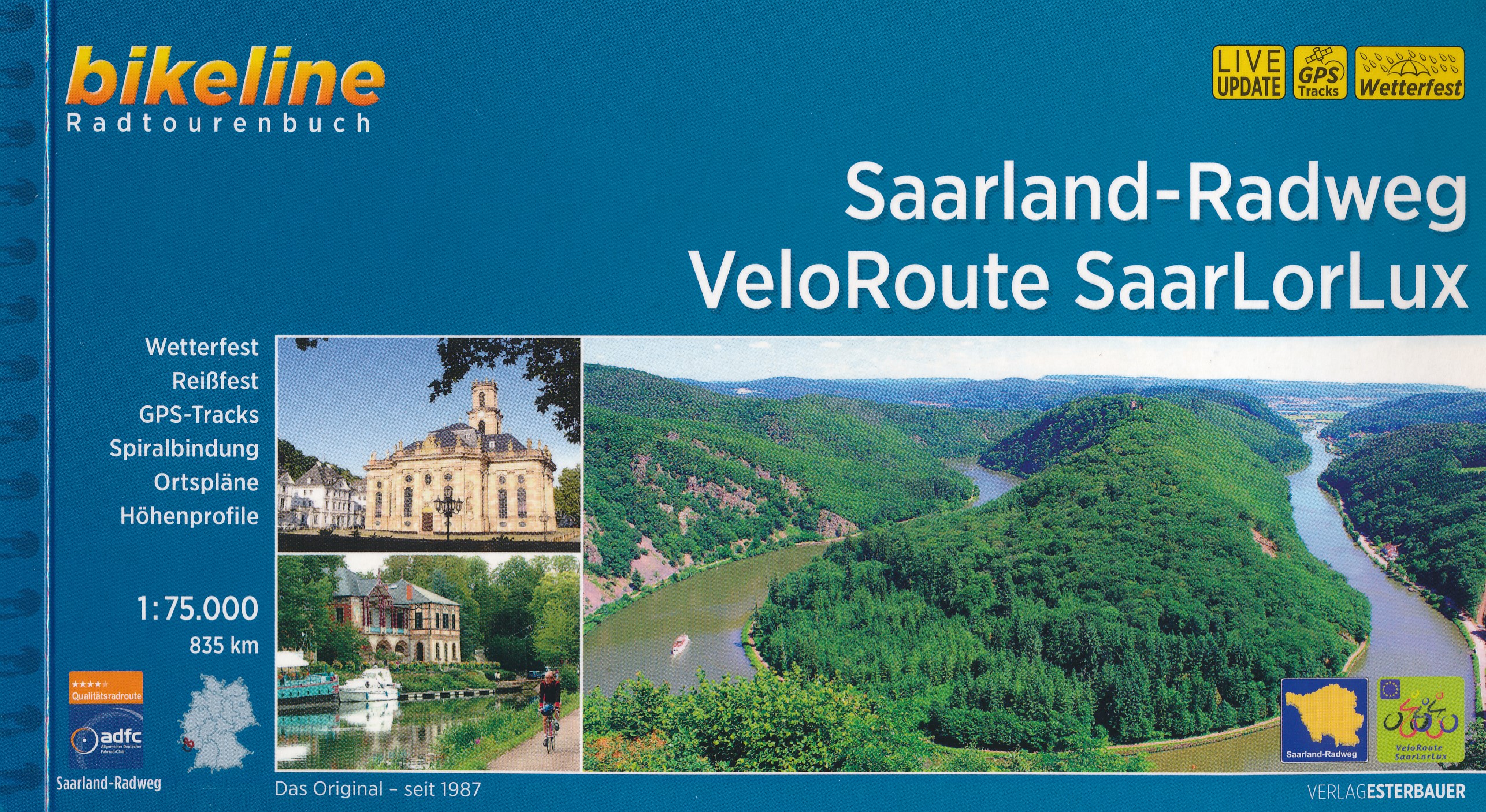 Online bestellen: Fietsgids Bikeline Saarland-Radweg, VeloRoute SaarLorLux | Esterbauer